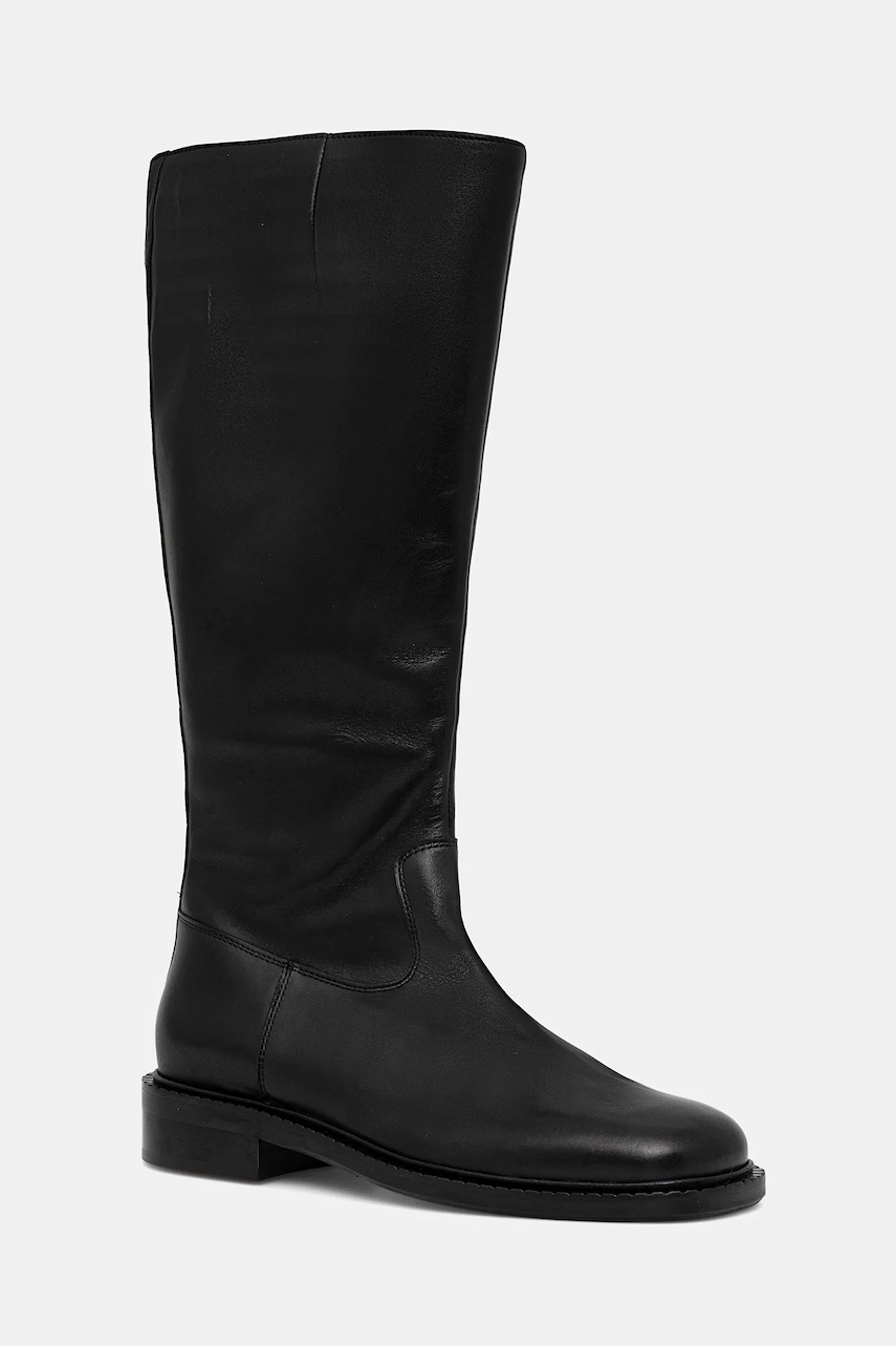Billi Bi ghete de piele culoarea negru, cu toc plat, A9136 880