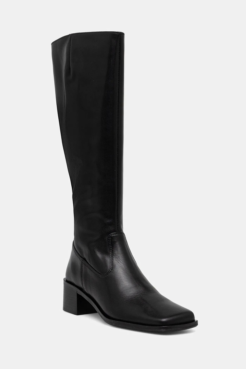 Billi Bi ghete de piele culoarea negru, cu toc drept, A9259 80