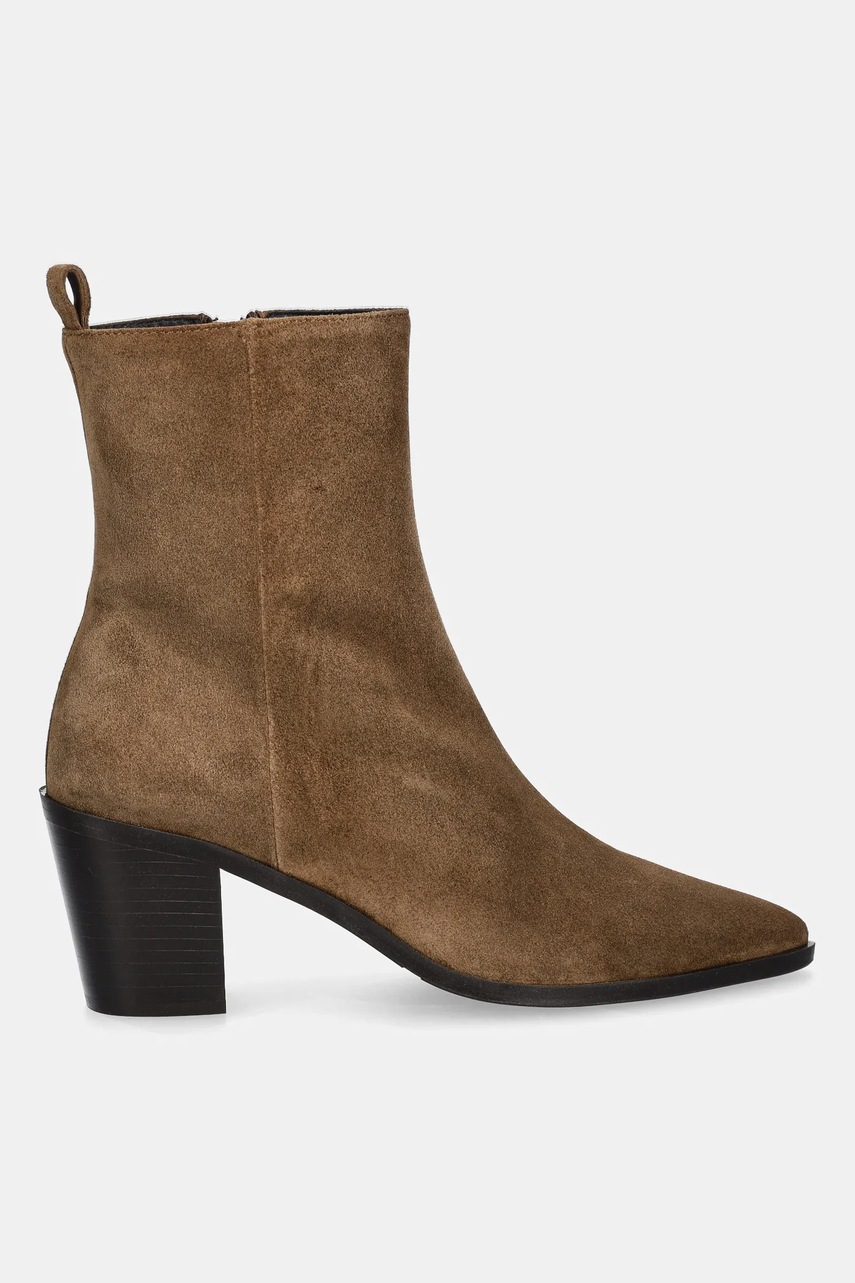 Замшевые ботинки Billi Bi цвет коричневый каблук кирпичик A9270 555