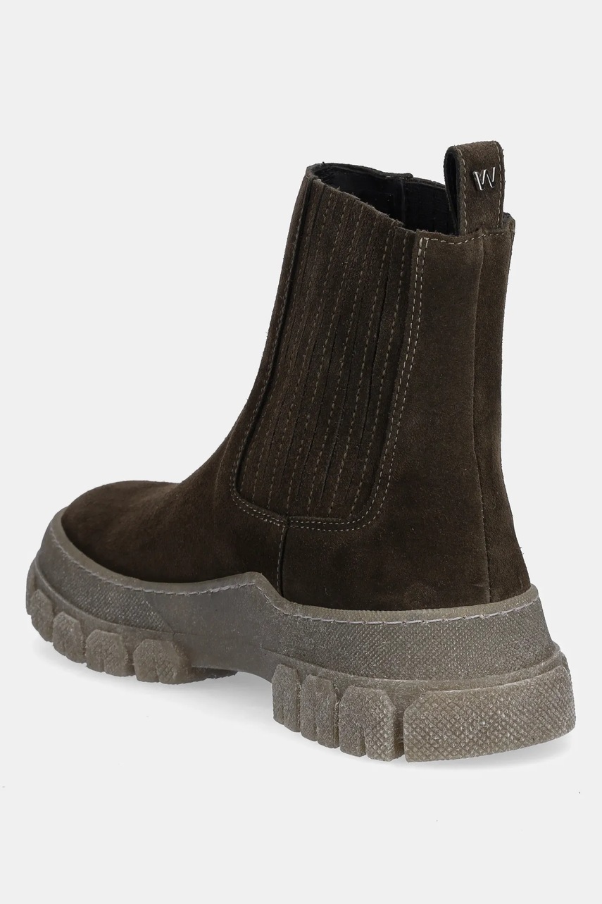 Σουέτ μπότες τσέλσι Weekend Max Mara Genepi γυναικείες, χρώμα: πράσινο, 2525796035600 φωτογραφία