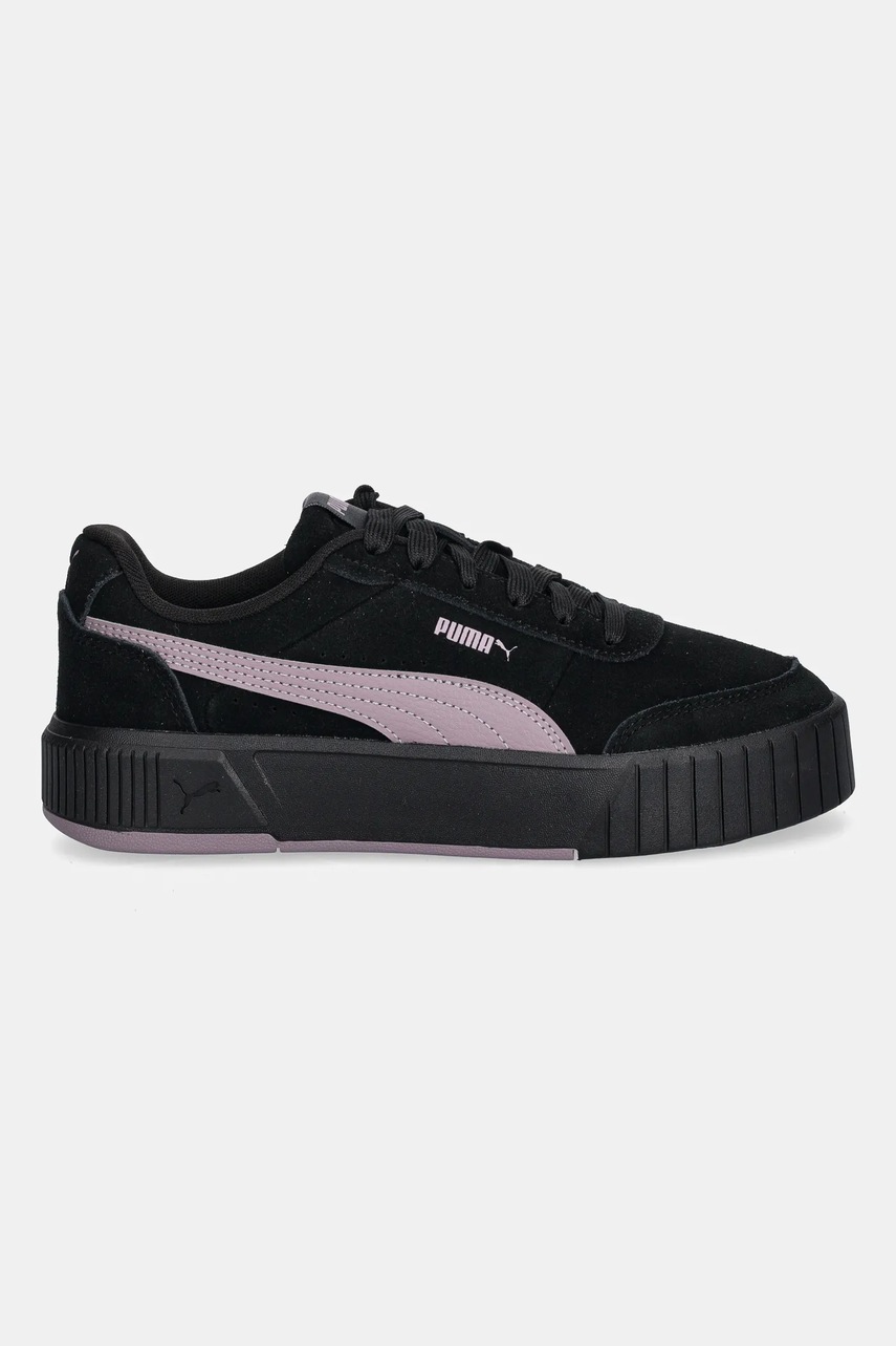 Замшевые кроссовки Puma Carina Mia SD цвет чёрный 402638 Замшевые кроссовки Puma Carina Mia SD цвет чёрный 402638