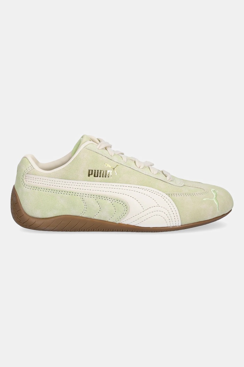 Замшевые кроссовки Puma Speedcat Faded цвет зелёный 403688