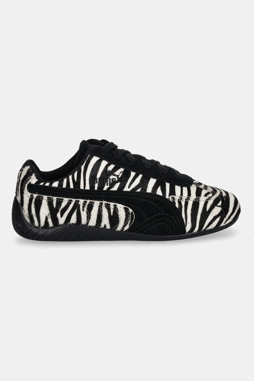 Кожаные кроссовки Puma Speedcat Zebra Wns цвет чёрный 403356
