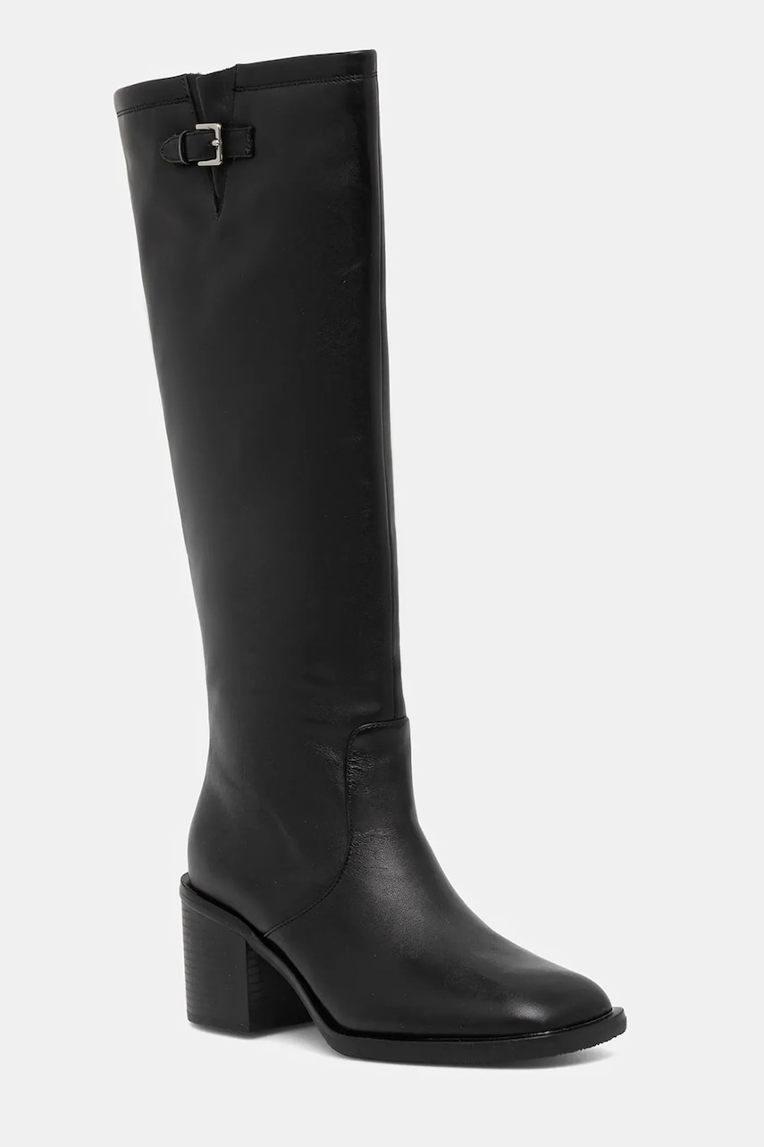 Aldo ghete de piele WILDROSE culoarea negru, cu toc drept, 14147003