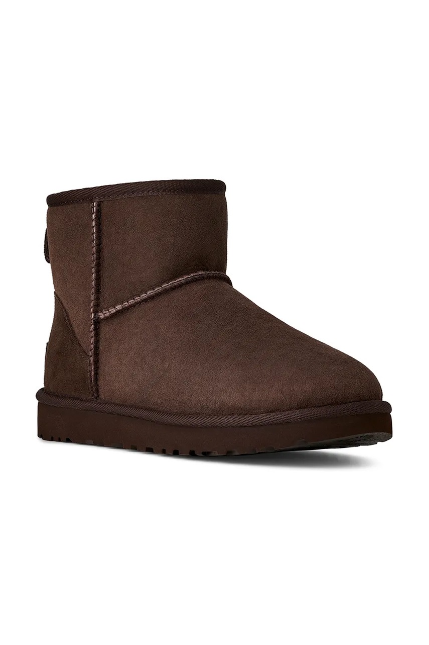 Замшевые сапоги UGG Classic Mini II цвет коричневый 1016222.DDC