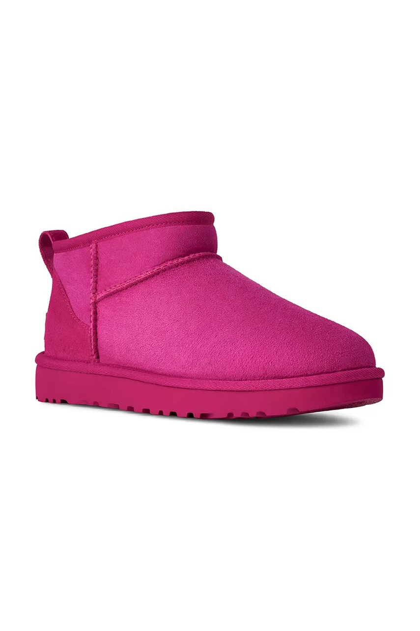 Замшевые сапоги UGG Classic Ultra Mini цвет розовый 1116109.DNY