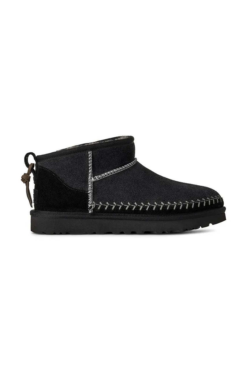 UGG cizme de iarna Classic Ultra Mini Biarritz culoarea negru, 1171538.BLK