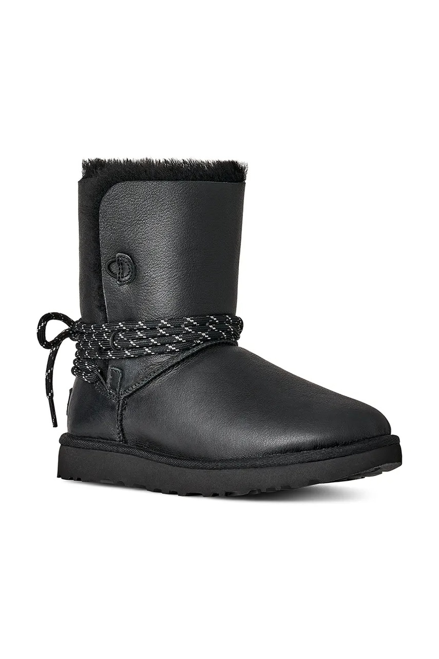 Кожаные сапоги UGG Bailey Tie Lthr цвет чёрный 1176090.BLK
