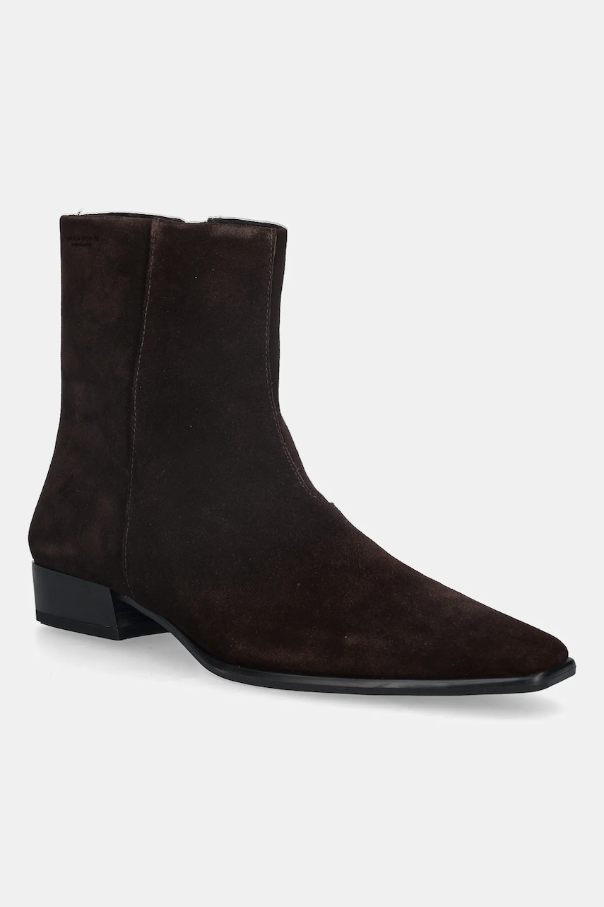 Vagabond Shoemakers cizme din piele întoarsă NELLA culoarea maro, cu toc plat, 5416-040-31