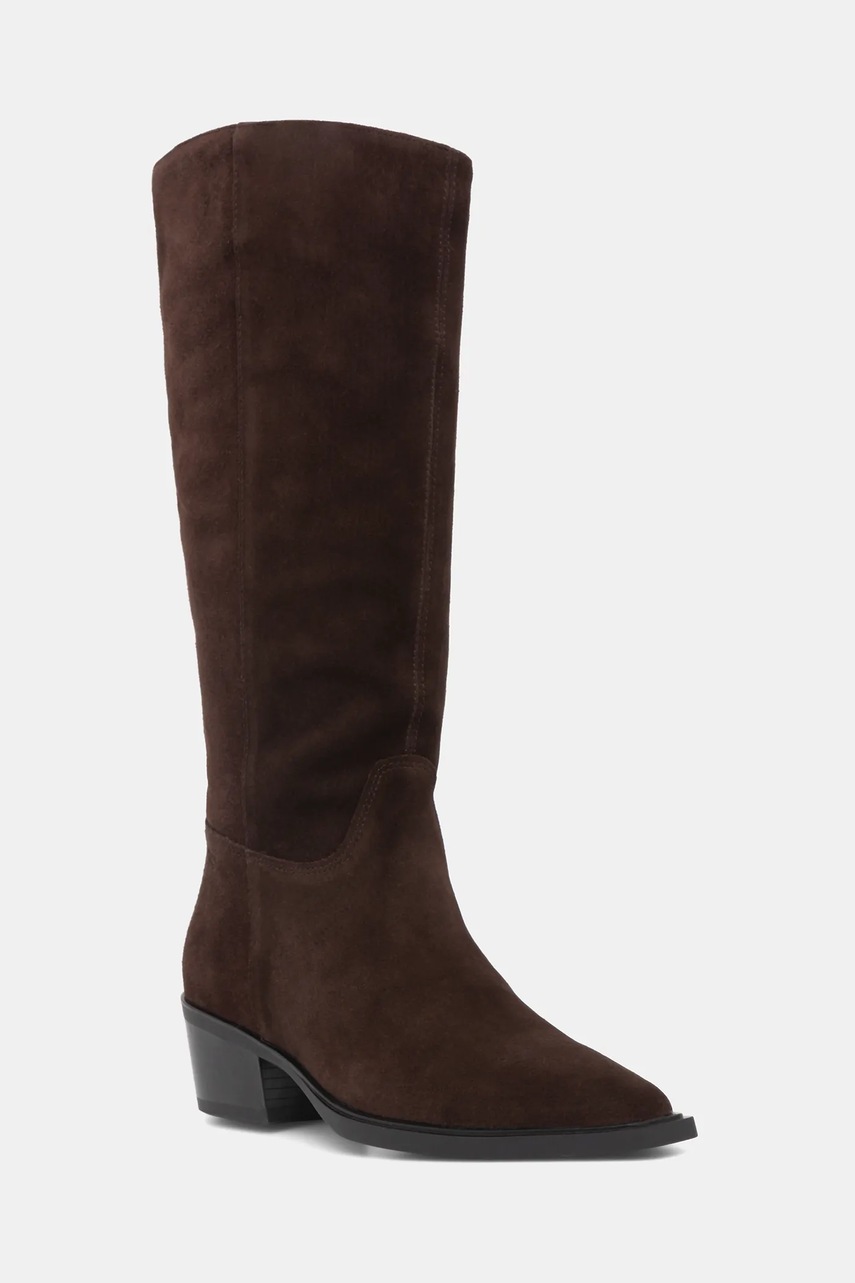 Vagabond Shoemakers cizme din piele întoarsă KELSEY culoarea maro, cu toc drept, 5810-040-31
