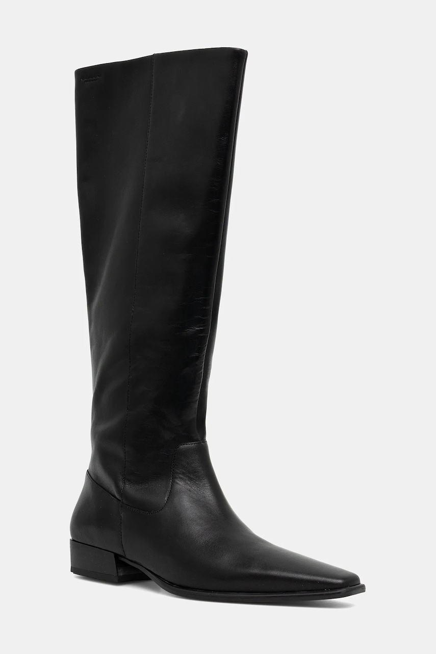 Vagabond Shoemakers ghete de piele NELLA culoarea negru, cu toc plat, 6016-001-20