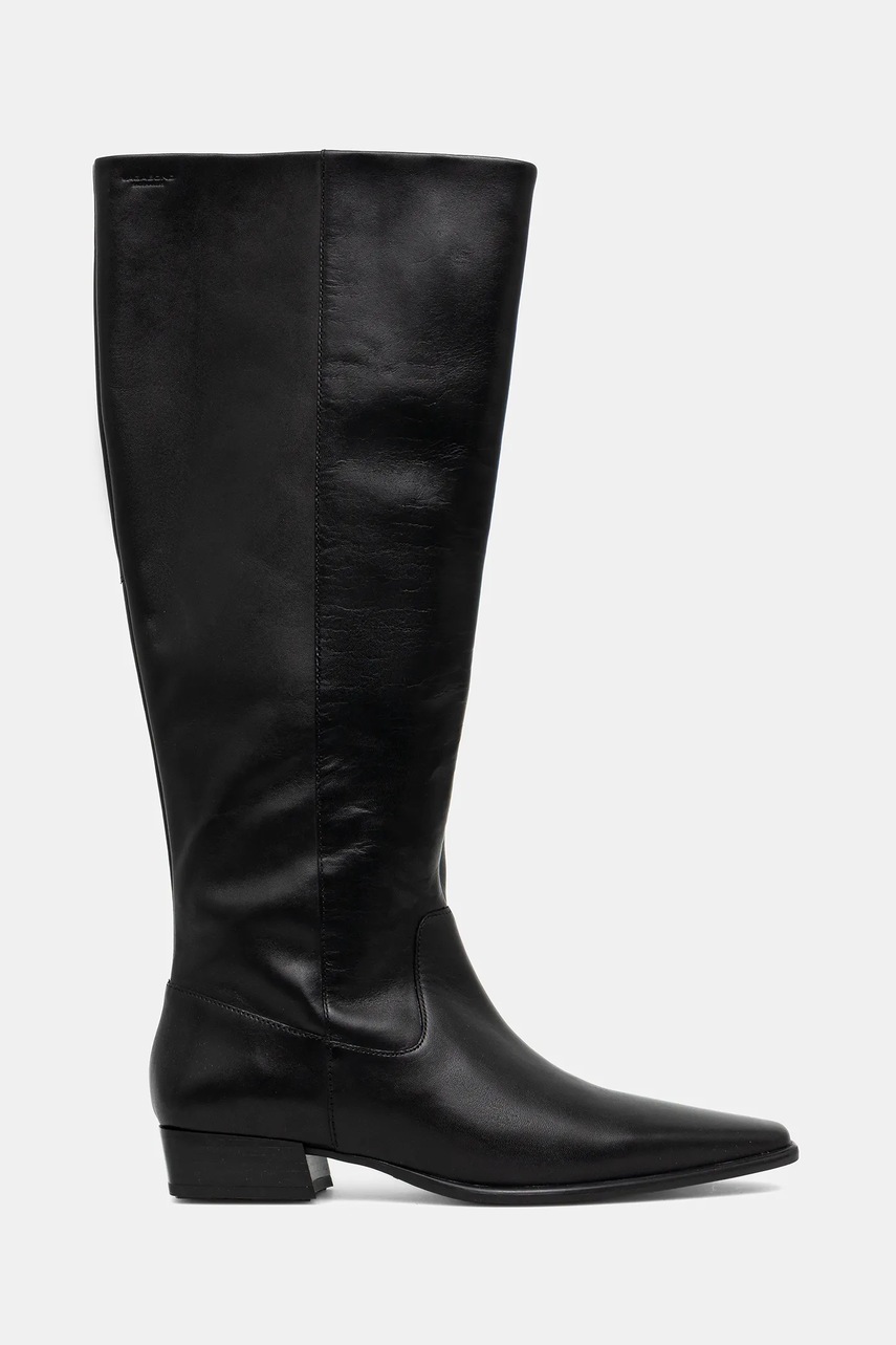 Кожаные сапоги Vagabond Shoemakers NELLA цвет чёрный на плоском ходу 6016-001-20 Кожаные сапоги Vagabond Shoemakers NELLA цвет чёрный на плоском ходу 6016-001-20