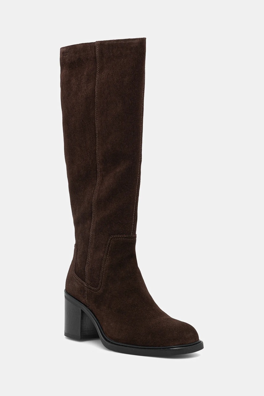 Vagabond Shoemakers cizme din piele întoarsă MERYL culoarea maro, cu toc drept, 6047-040-31