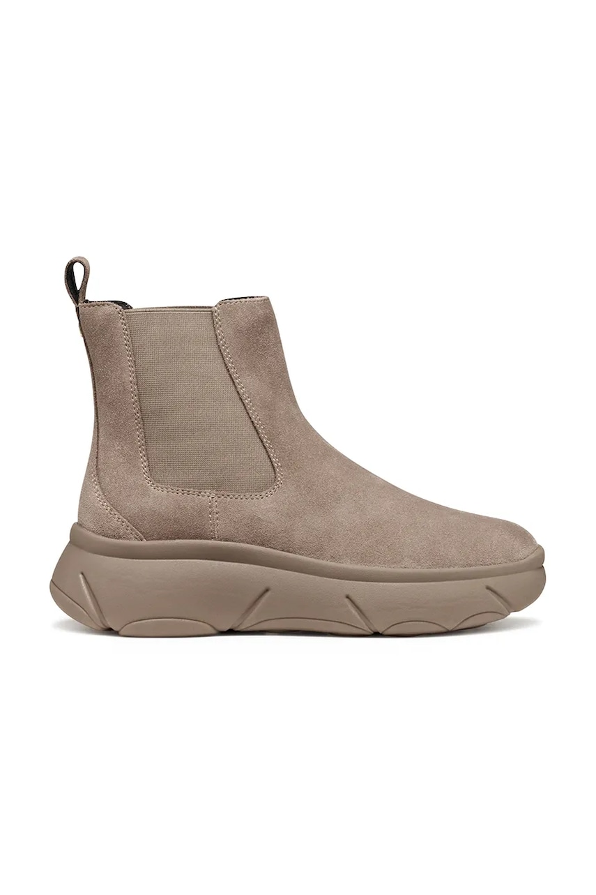 Geox botine din piele întoarsă D NEBULA 2.0 X culoarea maro, cu platforma, D56NHB 00022 C6029