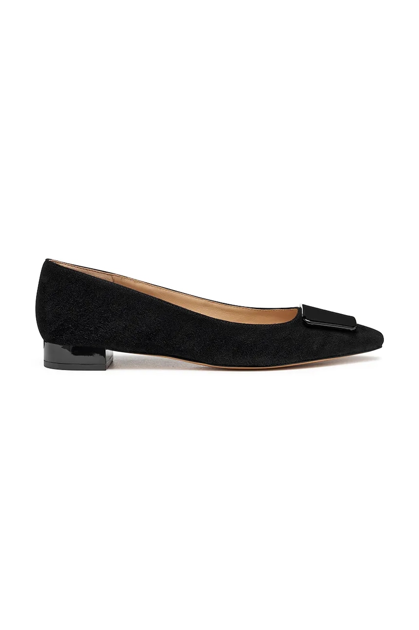 Geox balerini de piele D GISELDA15 culoarea negru, D56YUA 021HH C9999