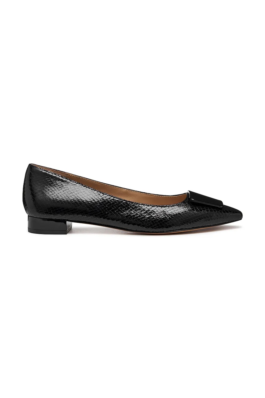Geox balerini de piele D GISELDA15 culoarea negru, D56YUA 0KYHH C9999