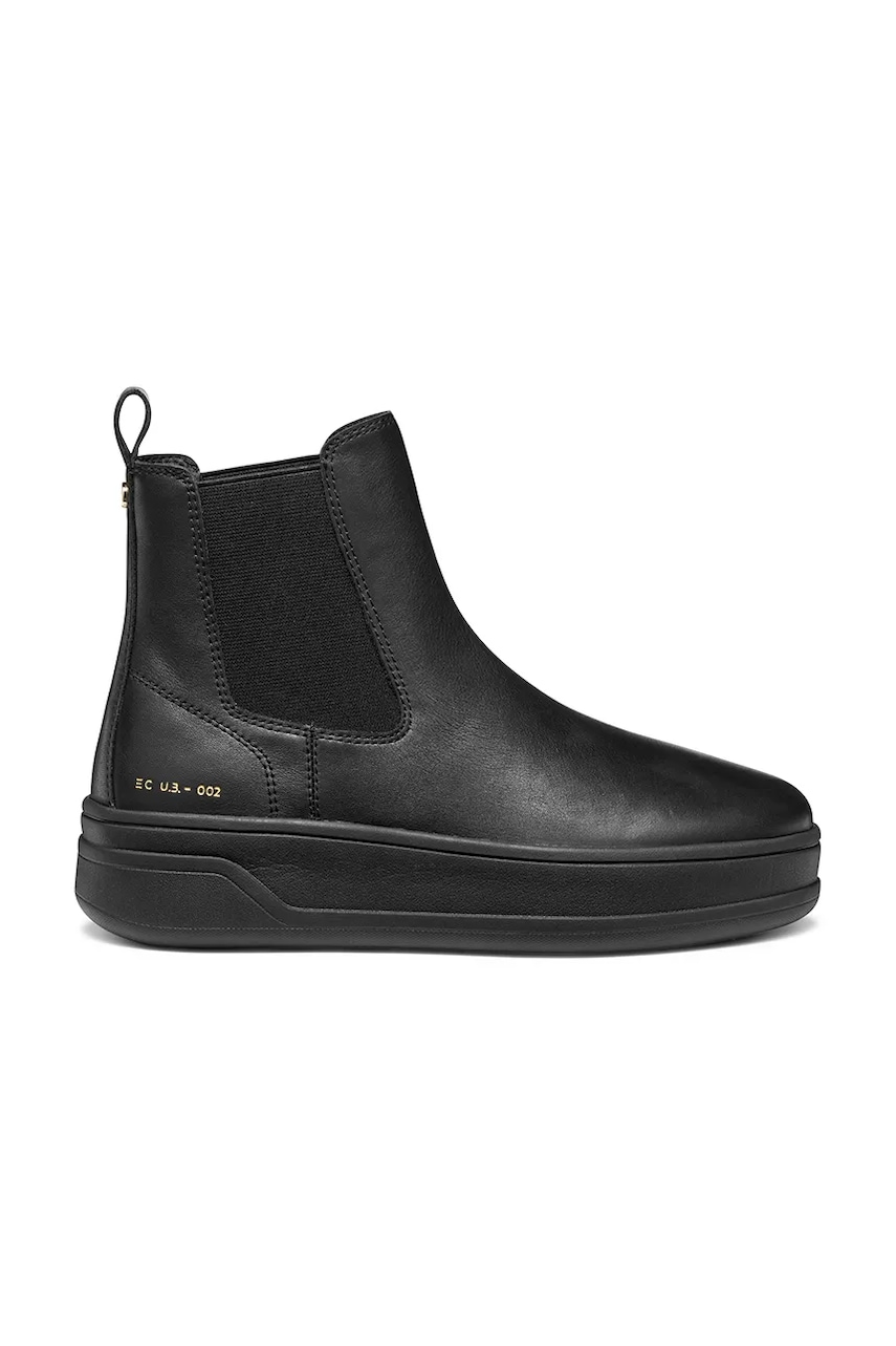 Geox cizme de piele D SPHERICA ECUB-2 culoarea negru, cu platformă, D56WVA 00085 C9999