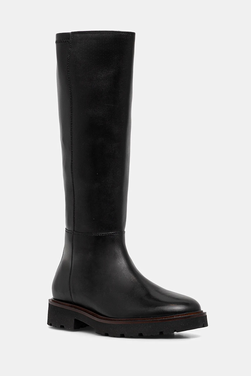 Geox cizme D NORIZE culoarea negru, cu toc plat, D564ZB 043KB C9999