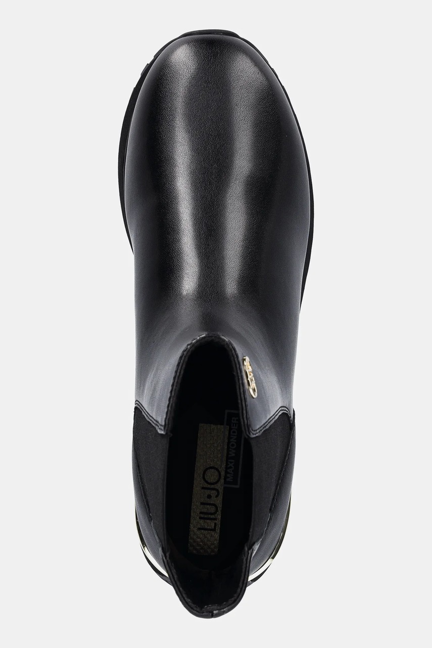 Δερμάτινες μπότες τσέλσι Liu Jo LIU JO MAXI WONDER 95 γυναικεία, χρώμα: μαύρο, BF5001PX24122222 φωτογραφία