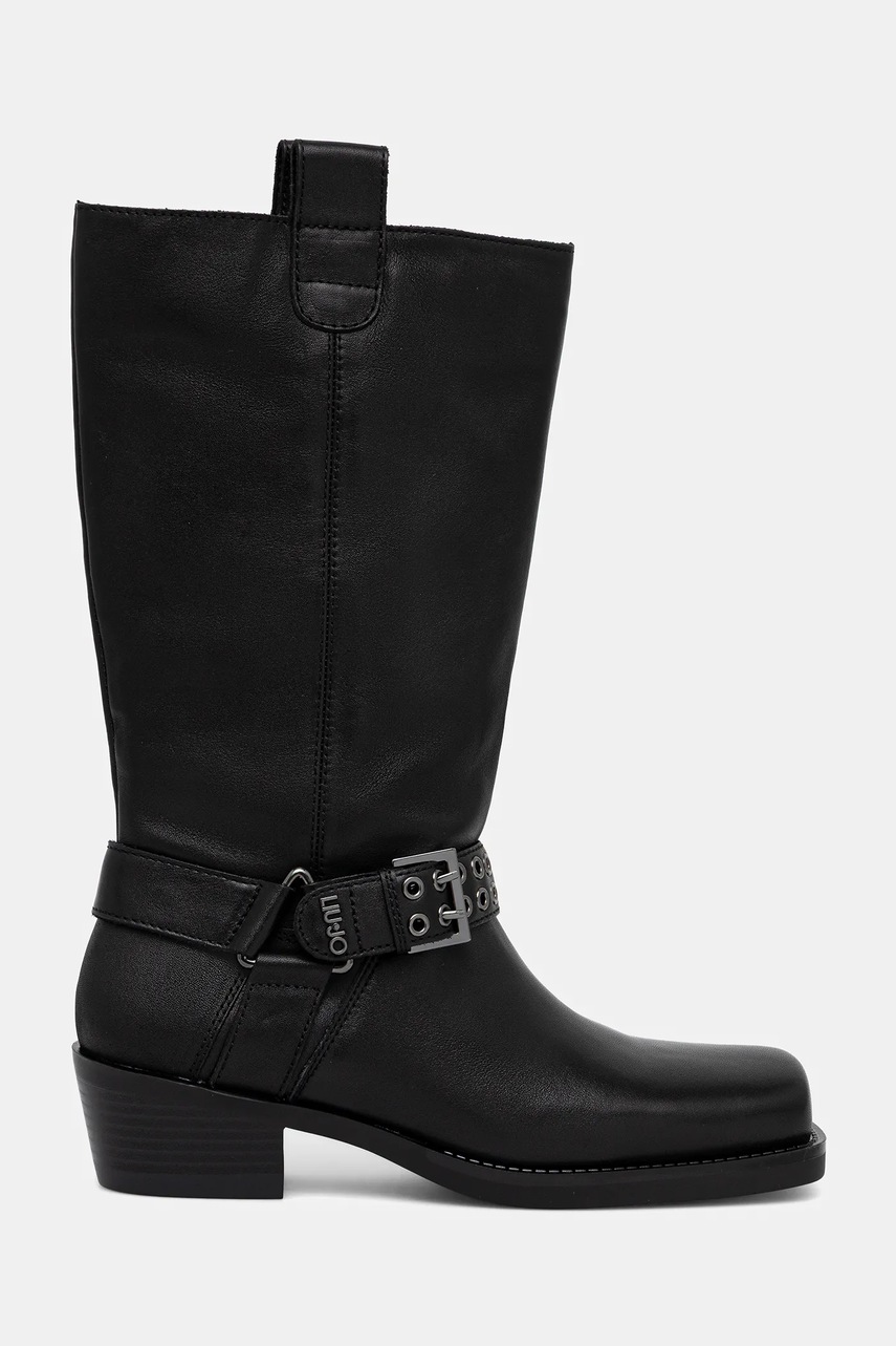 Кожаные сапоги Liu Jo ROXY 02 цвет чёрный каблук кирпичик SF5049P010222222 Кожаные сапоги Liu Jo ROXY 02 цвет чёрный каблук кирпичик SF5049P010222222