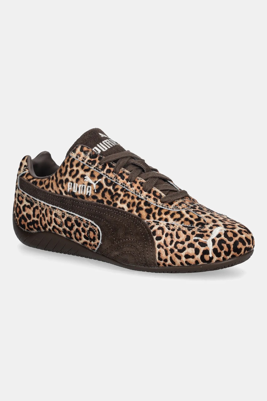 Puma sneakers din piele întoarsă Speedcat Wild Wns culoarea maro, 406690