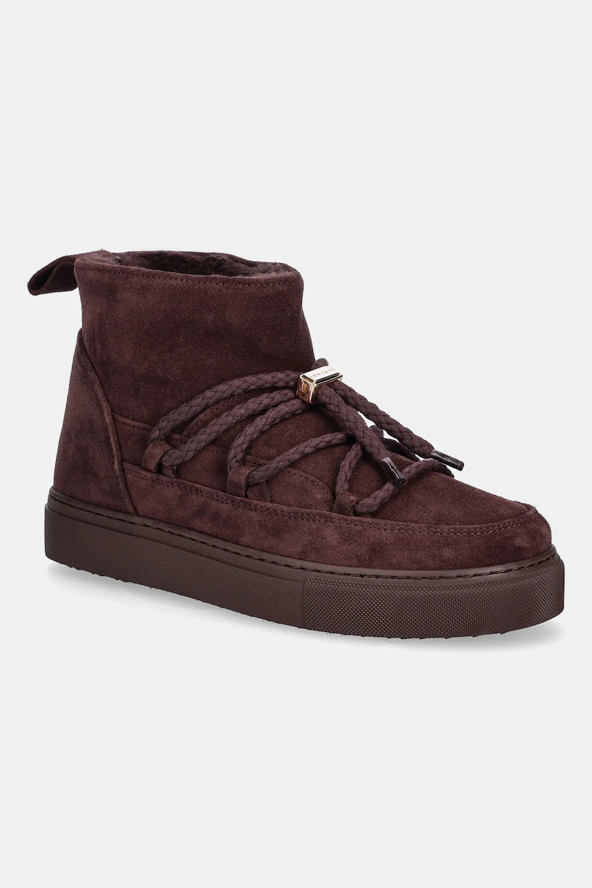 Inuikii cizme de zăpadă din piele întoarsă Classic Low culoarea bordo, 1001.001.0092.518
