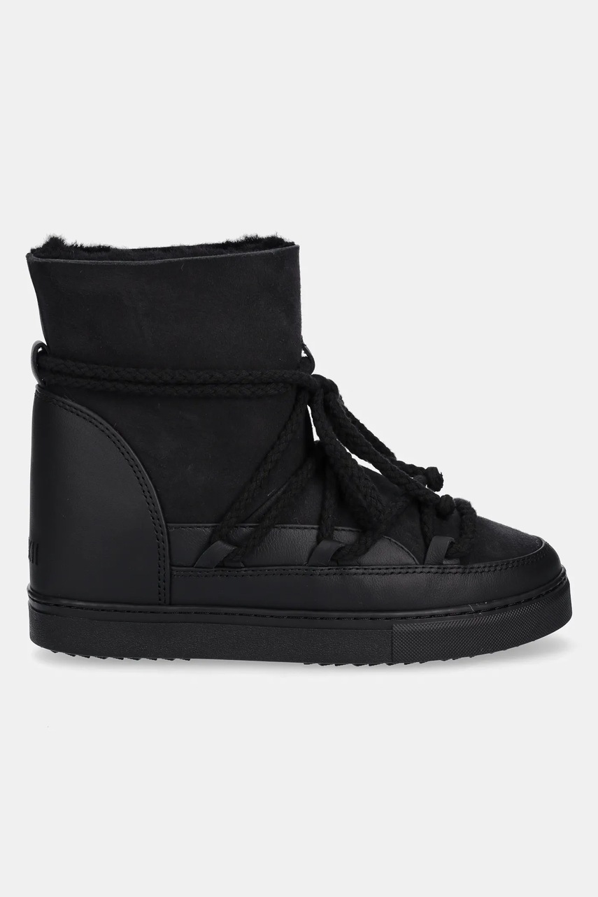 Кожаные сапоги Inuikii Classic Wedge цвет чёрный 1001.004.0042.000