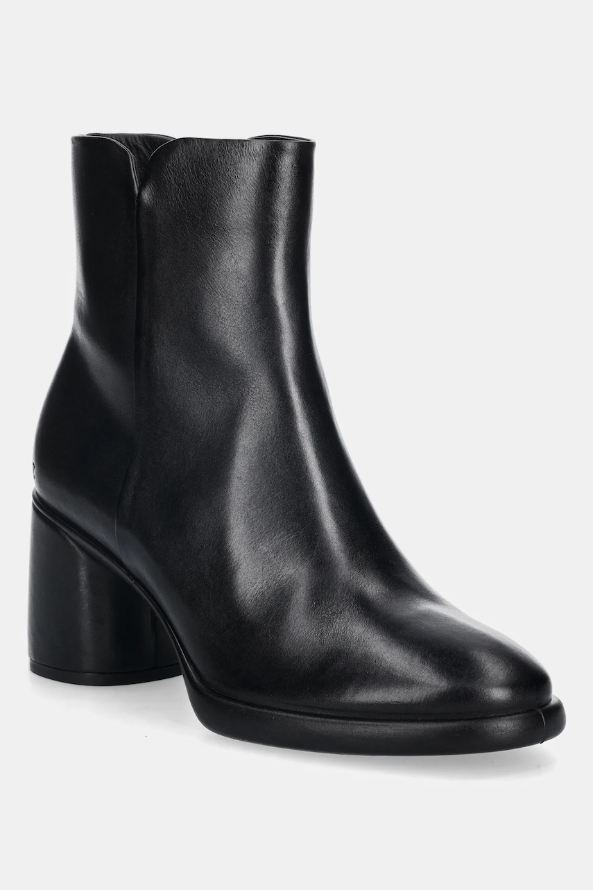 Levně Kožené kotníkové boty Ecco Sculpted Lx 55 Boot dámské, černá barva, na podpatku, 222613-01001