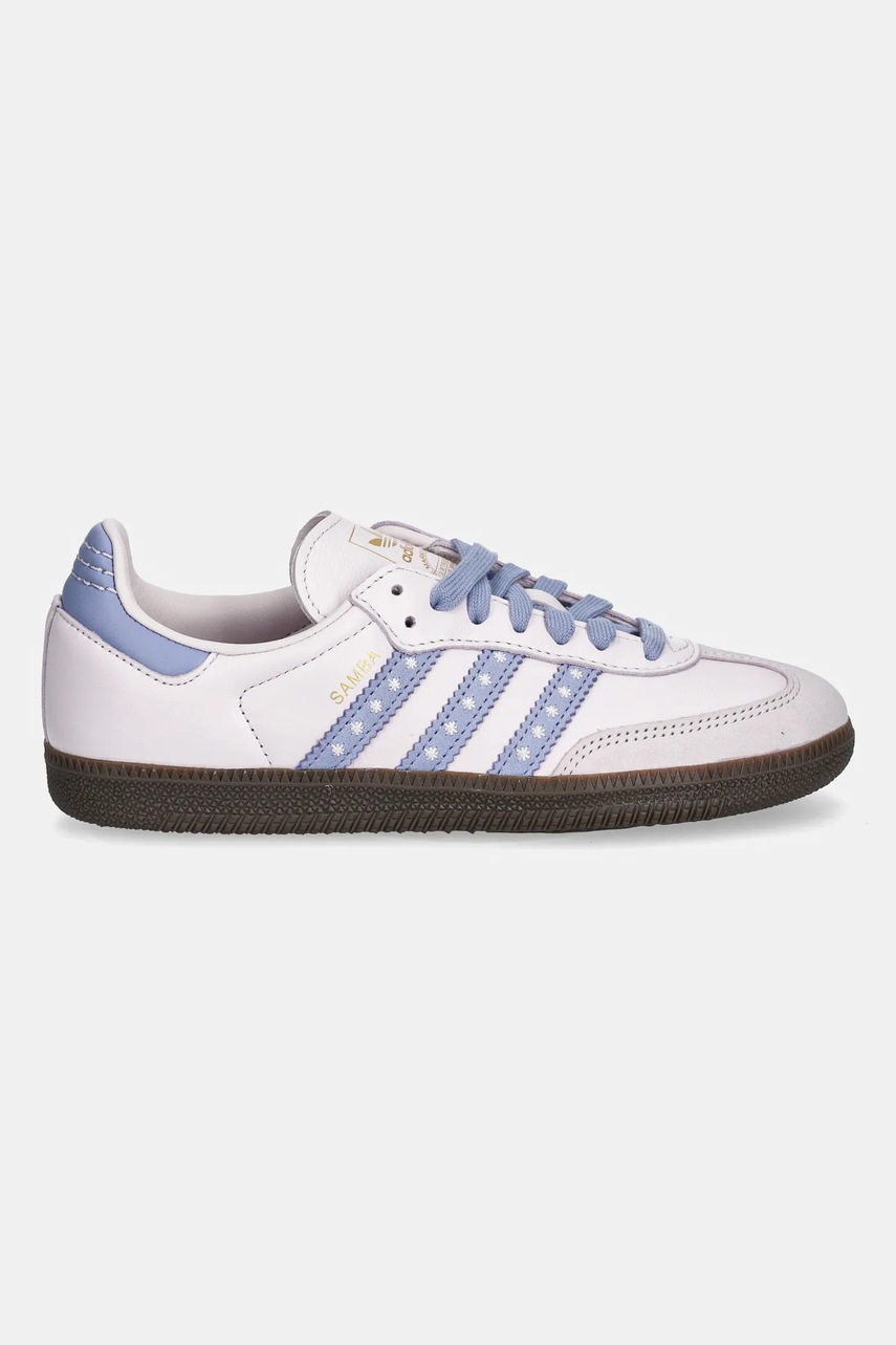 Кожаные кроссовки adidas Originals Samba OG цвет фиолетовый JR8822