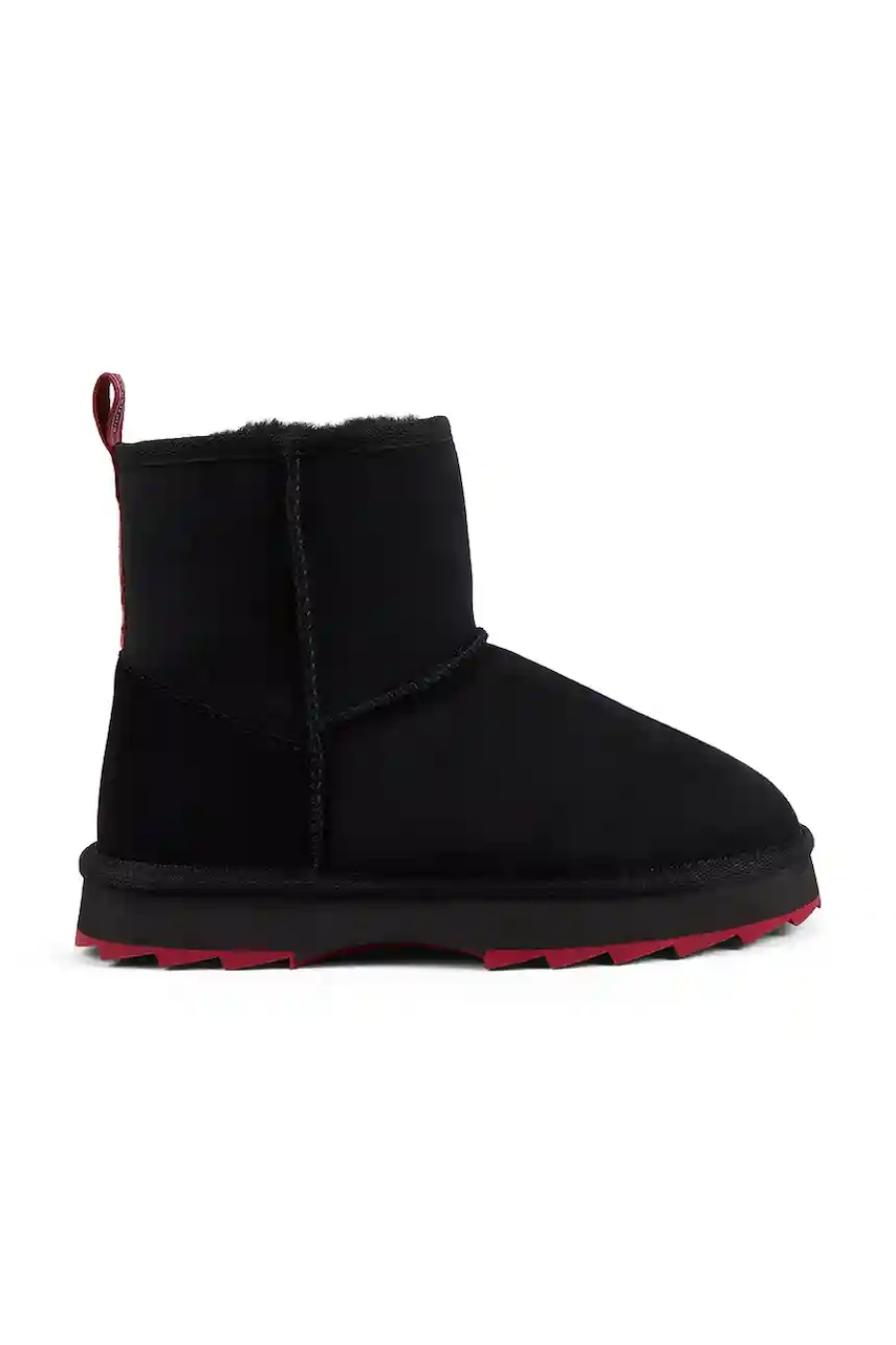 Emu Australia cizme de zăpadă din piele întoarsă Sharky Mini culoarea negru, W12434