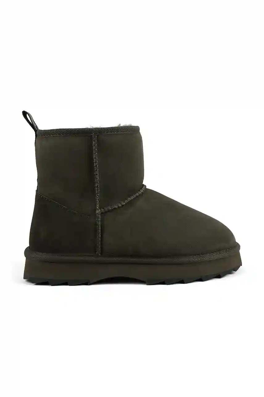 Emu Australia cizme de zăpadă din piele întoarsă Sharky Mini culoarea verde, W12434