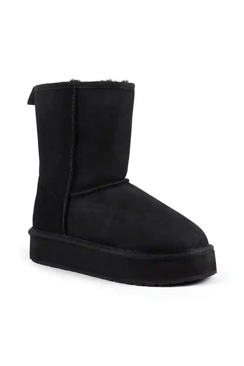 Замшевые сапоги Emu Australia Stinger Lo Flatform цвет чёрный W13190