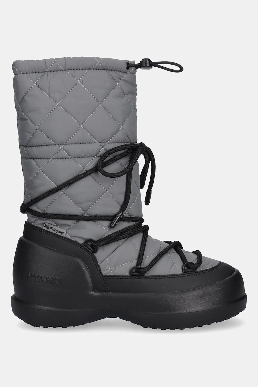 Зимние сапоги Moon Boot MB MEZZALUNA QUILTED HIGH BOOT WP цвет серый 80D2500080 H006 Зимние сапоги Moon Boot MB MEZZALUNA QUILTED HIGH BOOT WP цвет серый 80D2500080 H006