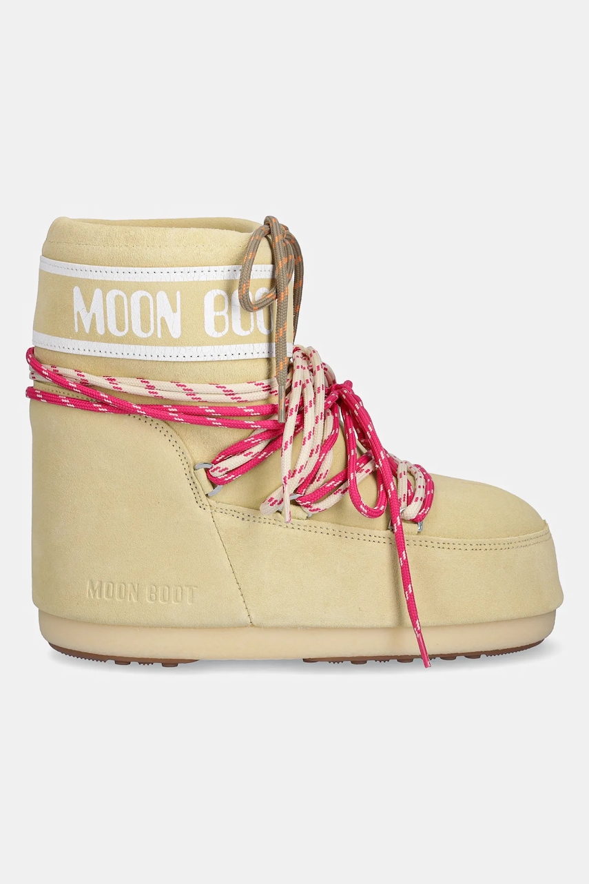 Зимние сапоги Moon Boot MB ICON LOW SUEDE LACES цвет жёлтый 80D1409670 B021 Зимние сапоги Moon Boot MB ICON LOW SUEDE LACES цвет жёлтый 80D1409670 B021