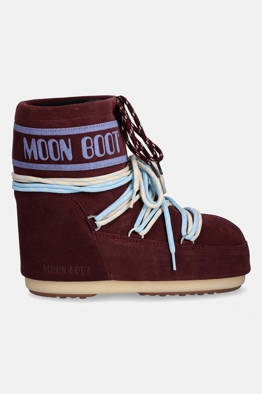 Зимние сапоги Moon Boot MB ICON LOW SUEDE LACES цвет красный 80D1409670 D013