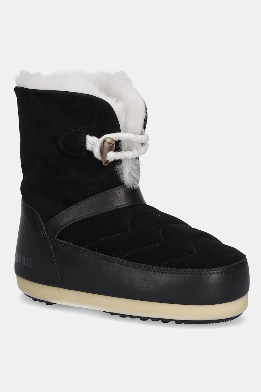 Levně Semišové sněhule Moon Boot MB EVX IGLOO černá barva, 80D1470070 NL02