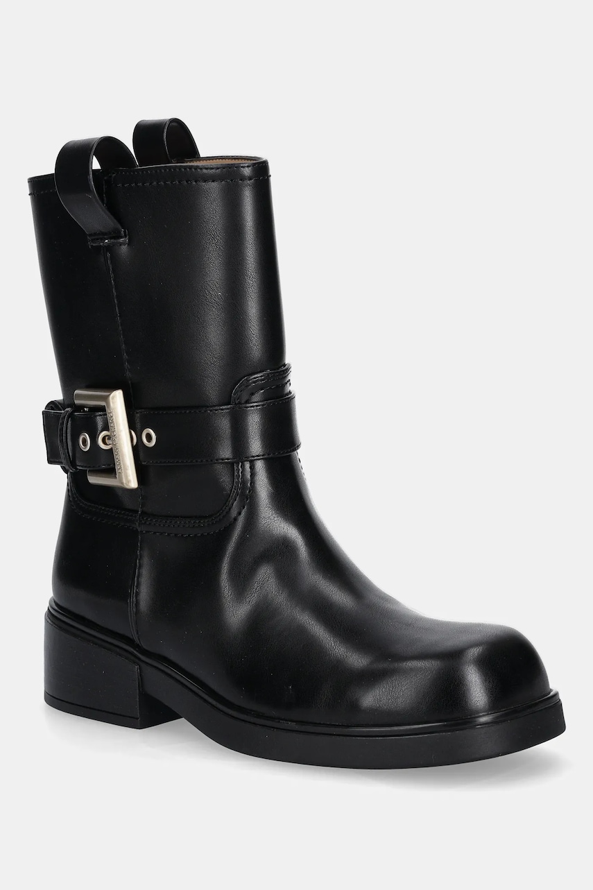 Armani Exchange botine culoarea negru, cu toc drept, XW001654 AF17476 UC001