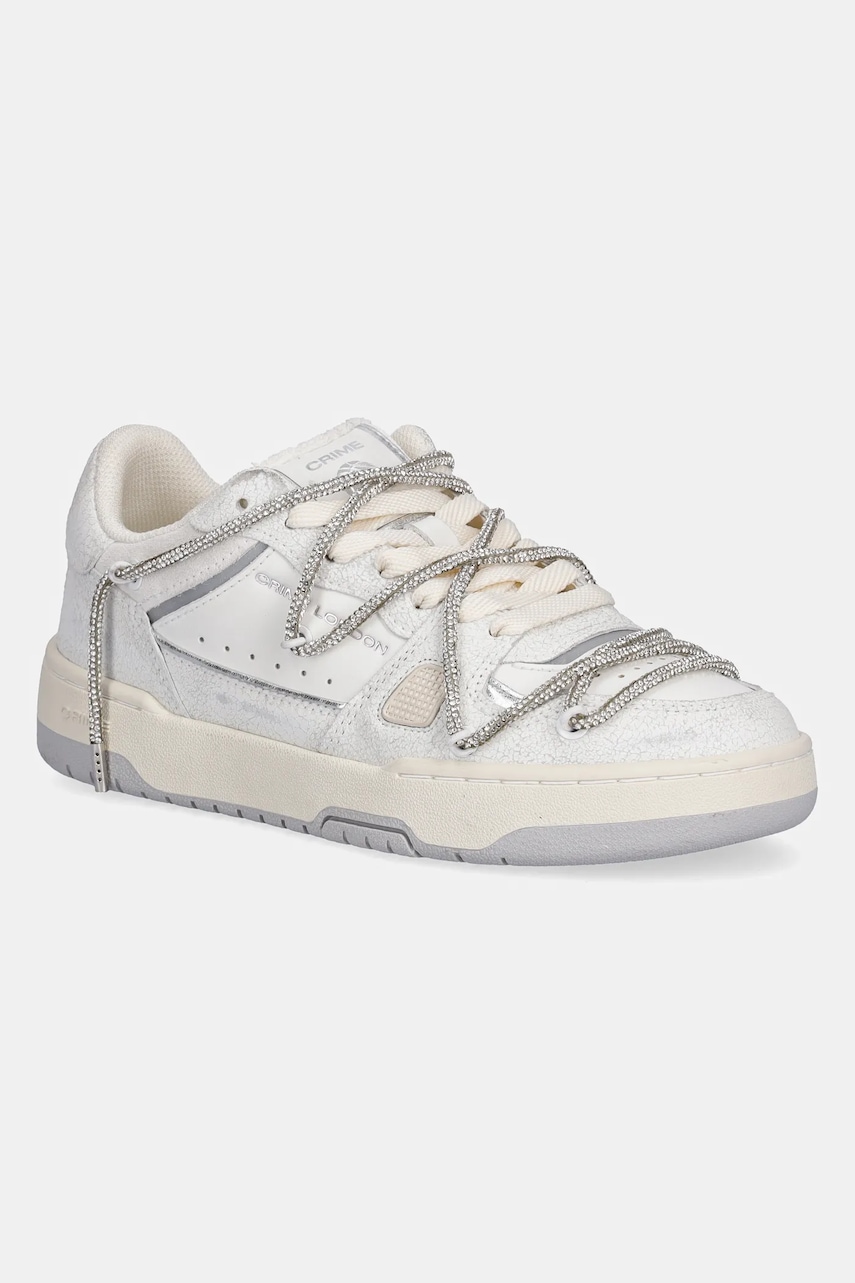Crime London sneakers din piele OFF COURT OG culoarea alb, 21453AA7