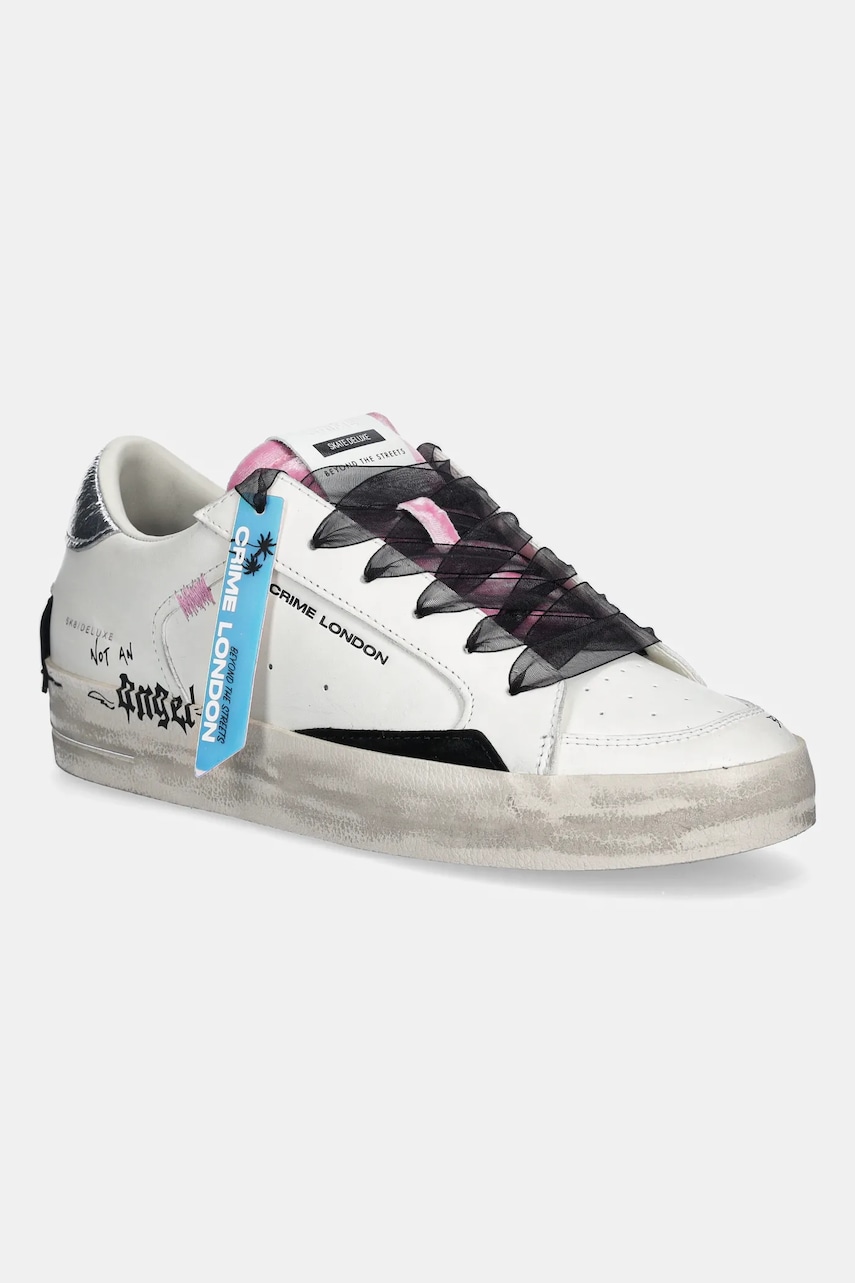 Crime London sneakers din piele SK8 DELUXE culoarea alb, 25102AA8