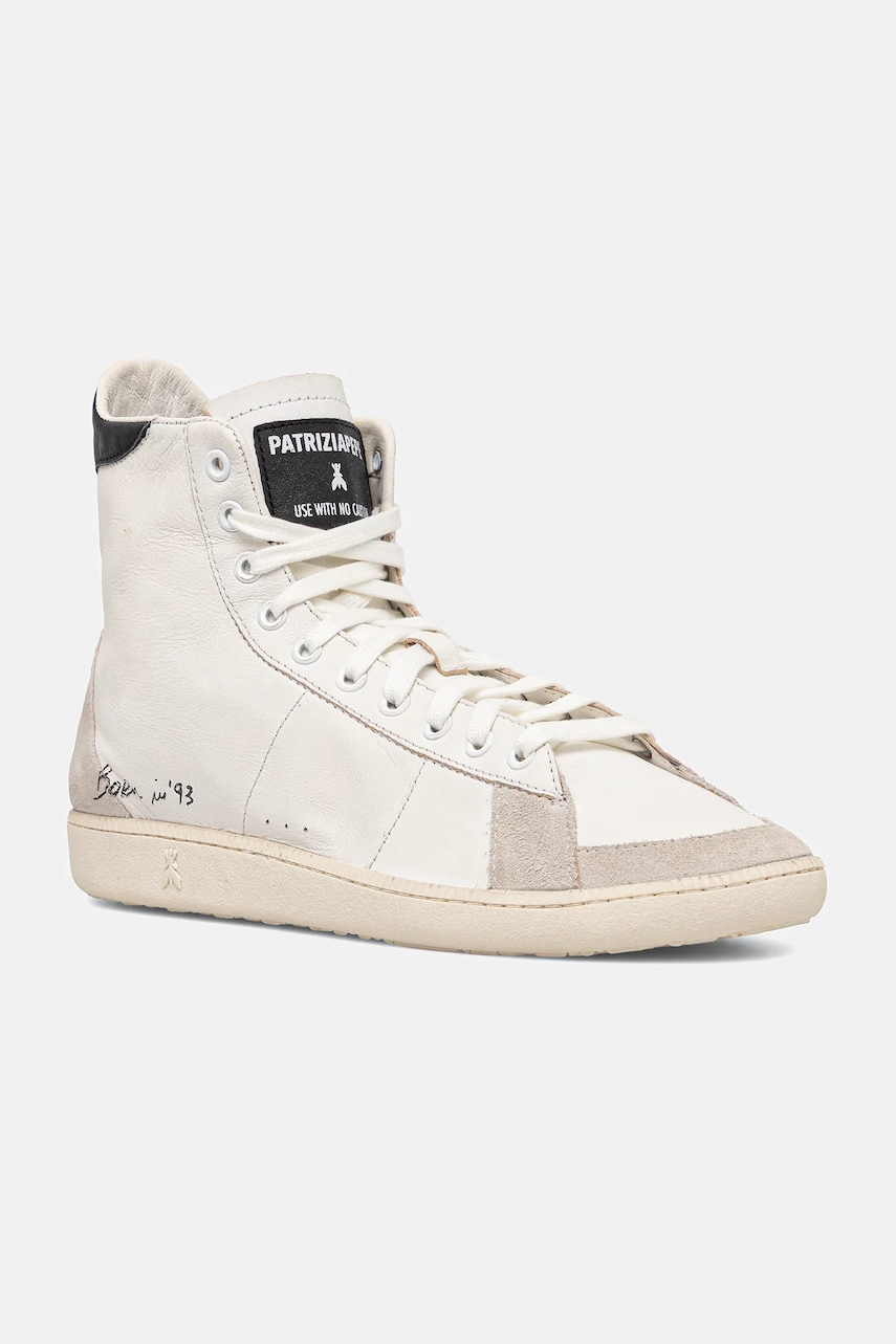 Kožené kecky Patrizia Pepe bílá barva, 8Z0111 L150 FE30