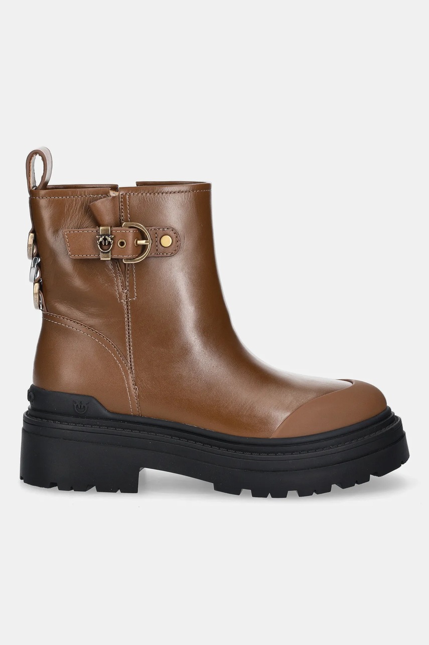 Полусапожки Pinko Mia 21 цвет коричневый на платформе SD0409P001GU8