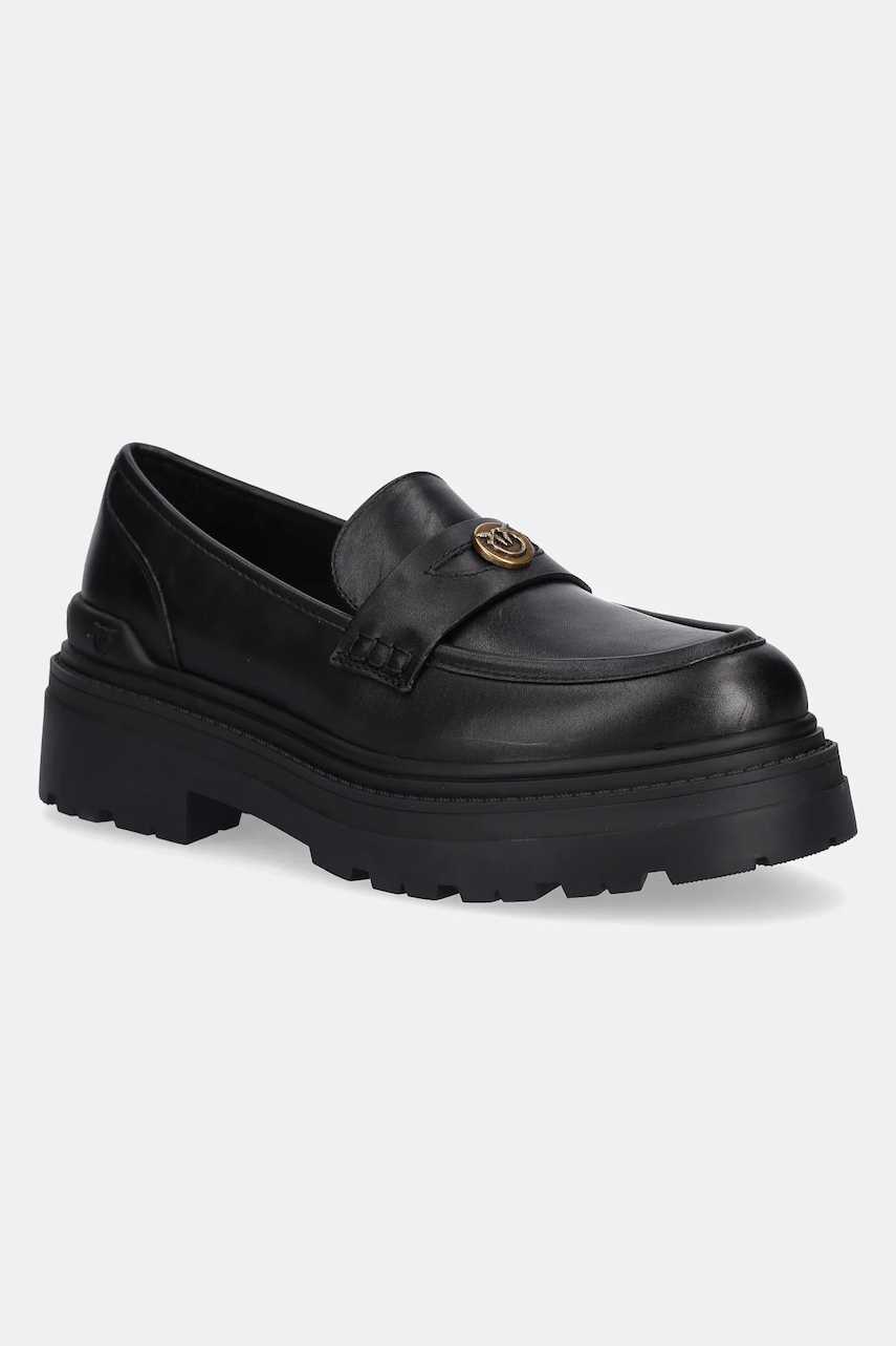 Levně Mokasíny Pinko Mia 24 dámské, černá barva, na platformě, SD0403P001Z99