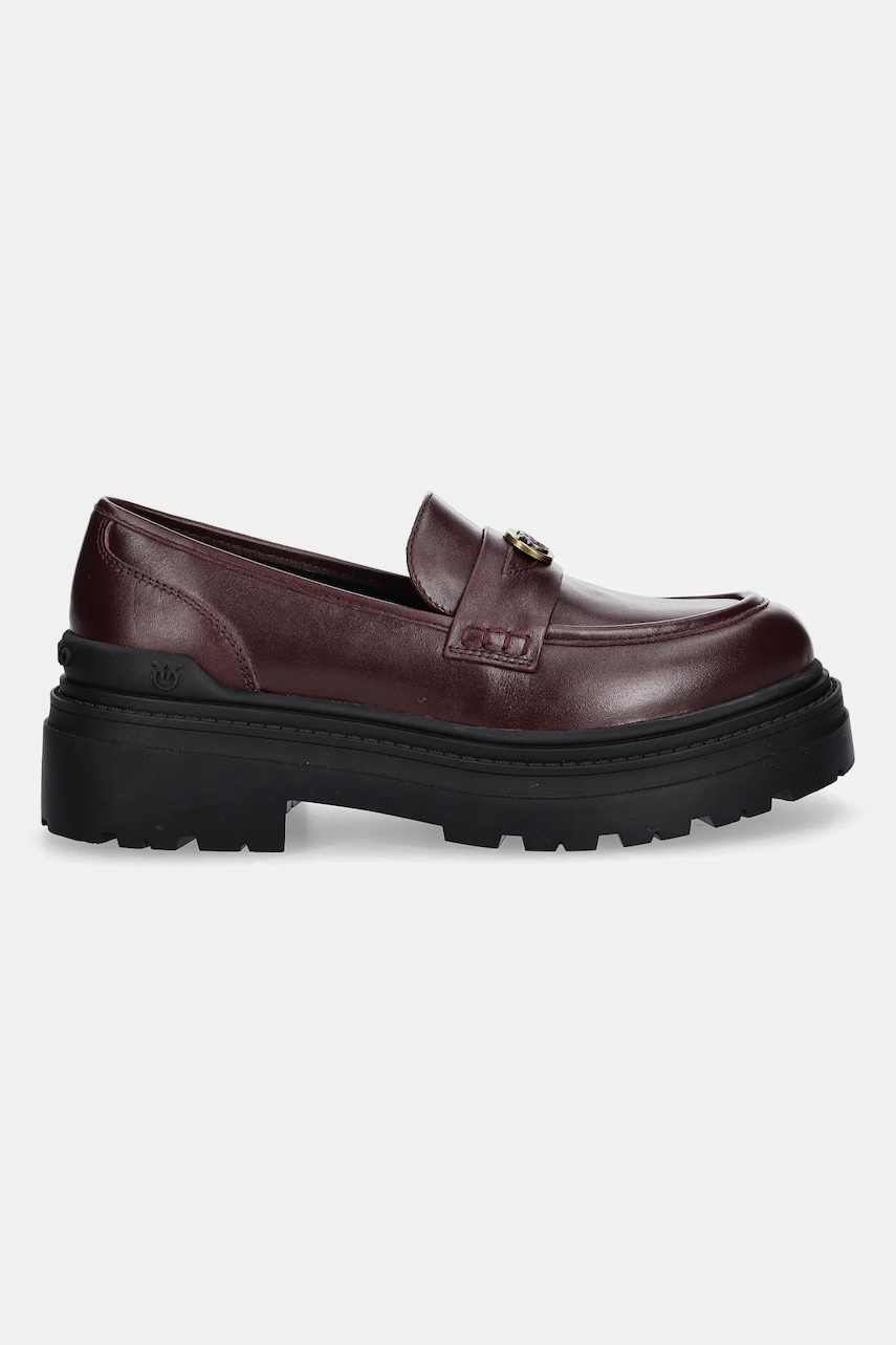 Мокасины Pinko Mia 24 цвет бордовый на платформе SD0403P001P61 Мокасины Pinko Mia 24 цвет бордовый на платформе SD0403P001P61