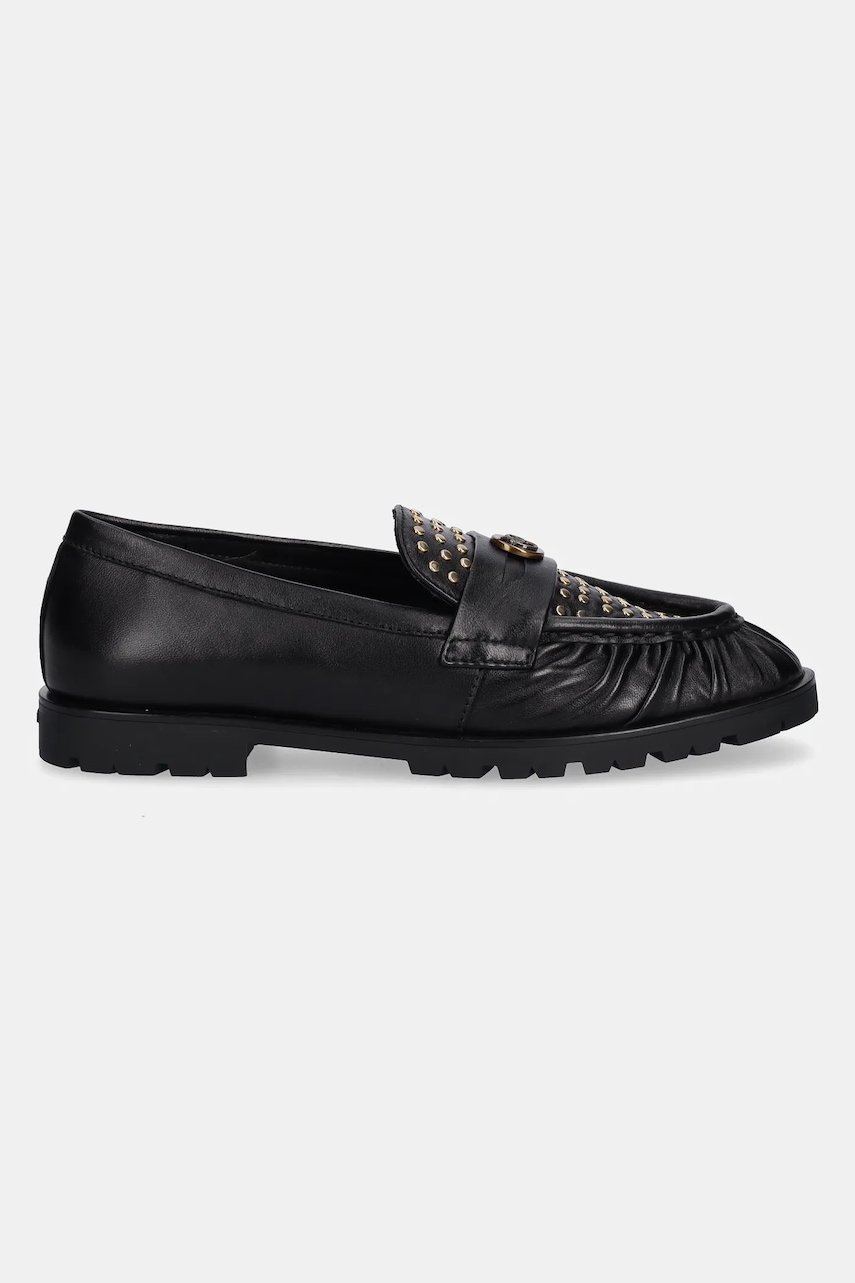 Кожаные туфли Pinko Nora 01 цвет чёрный на плоском ходу SD0435P120Z99 Кожаные туфли Pinko Nora 01 цвет чёрный на плоском ходу SD0435P120Z99