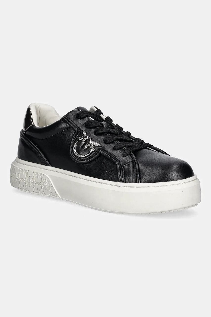 Kožené tenisky Pinko Yoko 06 dámské, černá barva, SS0041P087Z99