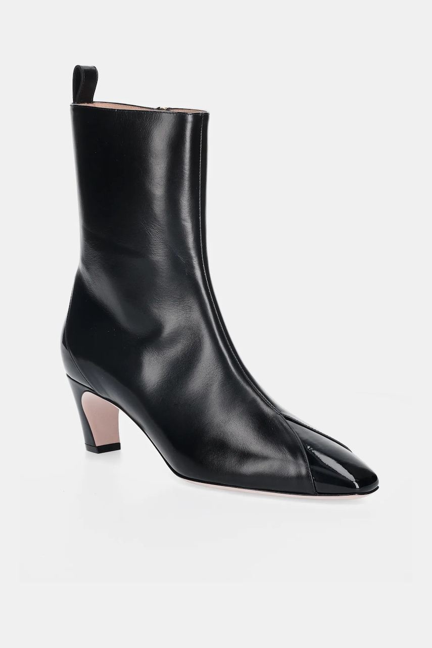 Bally cizme de piele SELISKA 55 culoarea negru, cu toc drept, WB5518