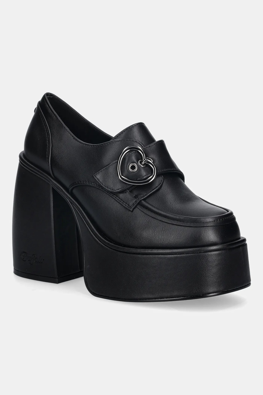 Buffalo pumps Heart Monk culoarea negru, cu toc drept, 1290207-BLK