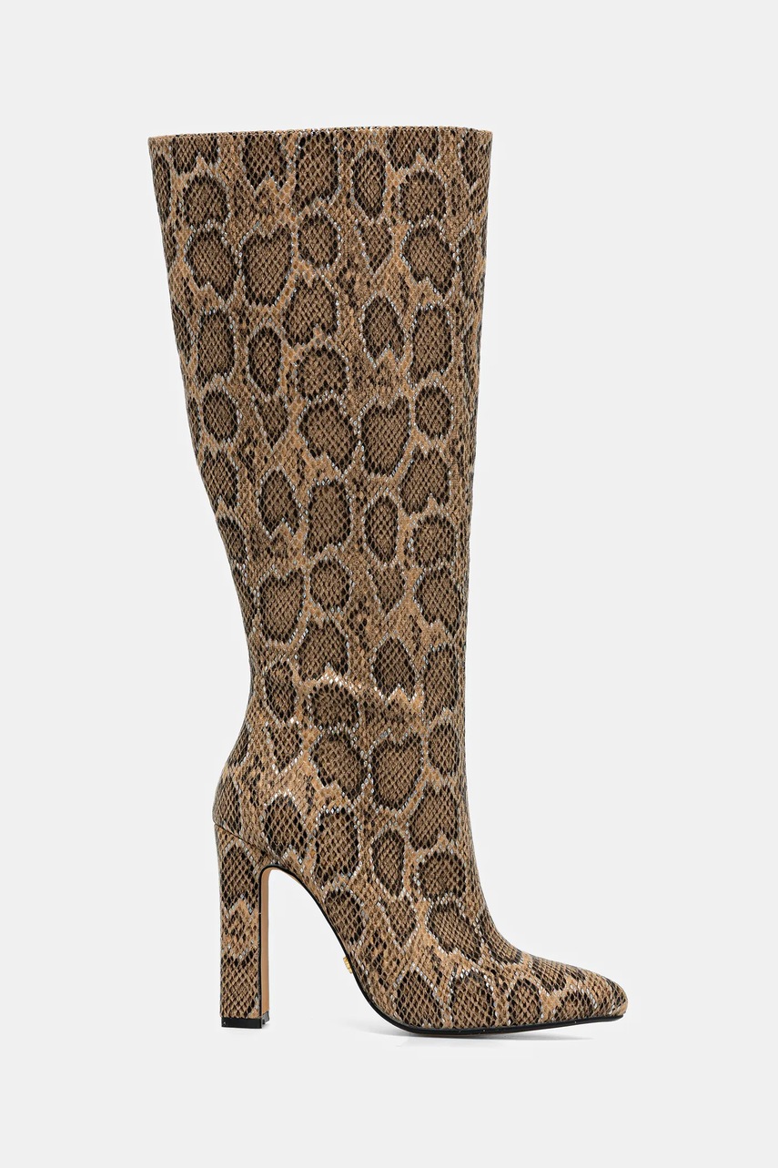 Сапоги Buffalo July Boot Hi цвет бежевый каблук кирпичик 1292056-SNA