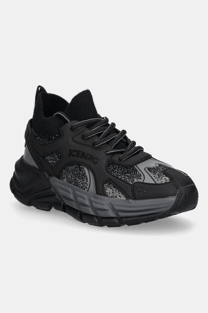Iceberg sneakers ICB-One culoarea negru, IDSOCK04