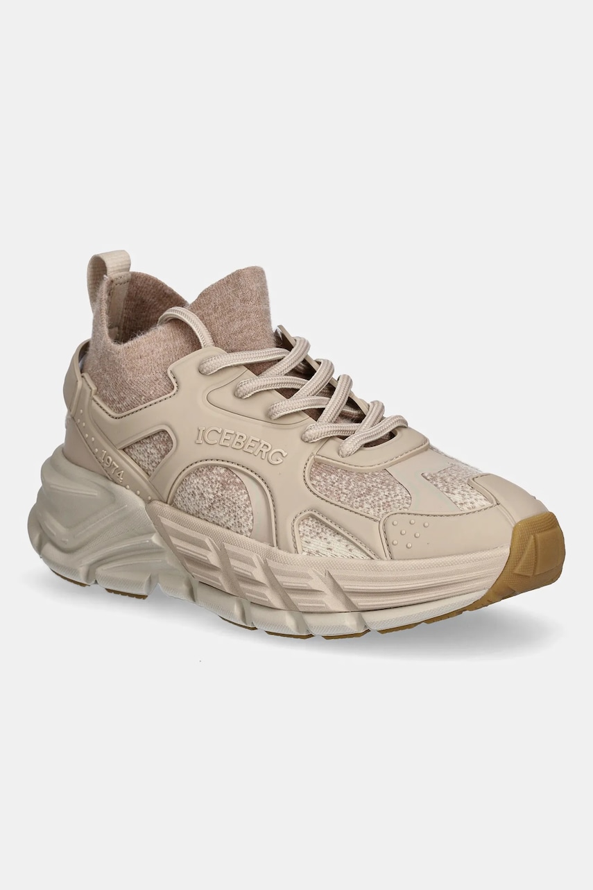 Iceberg sneakers ICB-One culoarea bej, IDSOCK05